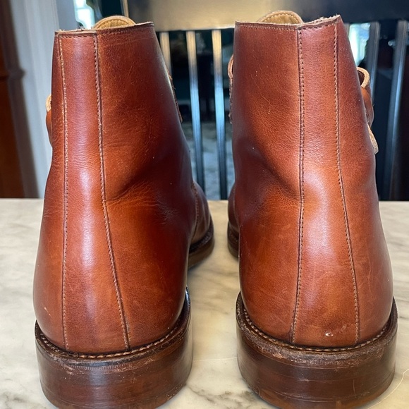 Handmade Crockett&Jones x Polo Ralph Lauren Brown Leather Desert Boots Mens 12D - Picture 7 of 15